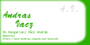 andras vacz business card